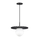 One Light Pendant<br /><span style="color:#4AB0CE;">Entrega: 4-10 dias en USA</span><br /><span style="color:#4AB0CE;font-size:60%;">PREGUNTE POR ENTREGA EN PANAMA</span><br />Collection: Plume<br />Finish: Matte Black/Opal Matte Glass
