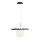 One Light Pendant<br /><span style="color:#4AB0CE;">Entrega: 4-10 dias en USA</span><br /><span style="color:#4AB0CE;font-size:60%;">PREGUNTE POR ENTREGA EN PANAMA</span><br />Collection: Plume<br />Finish: Matte Black/Opal Matte Glass