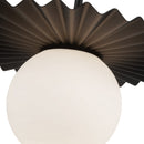 One Light Pendant<br /><span style="color:#4AB0CE;">Entrega: 4-10 dias en USA</span><br /><span style="color:#4AB0CE;font-size:60%;">PREGUNTE POR ENTREGA EN PANAMA</span><br />Collection: Plume<br />Finish: Matte Black/Opal Matte Glass