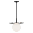 One Light Pendant<br /><span style="color:#4AB0CE;">Entrega: 4-10 dias en USA</span><br /><span style="color:#4AB0CE;font-size:60%;">PREGUNTE POR ENTREGA EN PANAMA</span><br />Collection: Plume<br />Finish: Matte Black/Opal Matte Glass