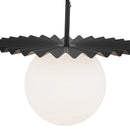 One Light Pendant<br /><span style="color:#4AB0CE;">Entrega: 4-10 dias en USA</span><br /><span style="color:#4AB0CE;font-size:60%;">PREGUNTE POR ENTREGA EN PANAMA</span><br />Collection: Plume<br />Finish: Matte Black/Opal Matte Glass