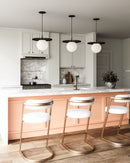 One Light Pendant<br /><span style="color:#4AB0CE;">Entrega: 4-10 dias en USA</span><br /><span style="color:#4AB0CE;font-size:60%;">PREGUNTE POR ENTREGA EN PANAMA</span><br />Collection: Plume<br />Finish: Matte Black/Opal Matte Glass