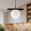 Alora - PD501214MBOP - One Light Pendant - Plume - Matte Black/Opal Matte Glass