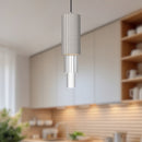 Alora - PD502204BNCR - LED Pendant - Bordeaux - Brushed Nickel/Clear Ribbed Glass