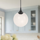Alora - PD505108MBOP - One Light Pendant - Nouveau - Matte Black/Opal Matte Glass