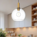 Alora - PD506210AGCL - One Light Pendant - Castilla - Aged Gold/Clear Glass