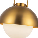 One Light Pendant<br /><span style="color:#4AB0CE;">Entrega: 4-10 dias en USA</span><br /><span style="color:#4AB0CE;font-size:60%;">PREGUNTE POR ENTREGA EN PANAMA</span><br />Collection: Harper<br />Finish: Aged Gold/Opal Matte Glass