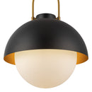 One Light Pendant<br /><span style="color:#4AB0CE;">Entrega: 4-10 dias en USA</span><br /><span style="color:#4AB0CE;font-size:60%;">PREGUNTE POR ENTREGA EN PANAMA</span><br />Collection: Harper<br />Finish: Matte Black/Opal Matte Glass