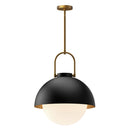 One Light Pendant<br /><span style="color:#4AB0CE;">Entrega: 4-10 dias en USA</span><br /><span style="color:#4AB0CE;font-size:60%;">PREGUNTE POR ENTREGA EN PANAMA</span><br />Collection: Harper<br />Finish: Matte Black/Opal Matte Glass
