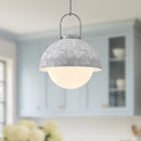 Alora - PD507216SLOP - One Light Pendant - Harper - Steel Shade/Opal Matte Glass