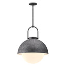 Alora - PD507216SLOP - One Light Pendant - Harper - Steel Shade/Opal Matte Glass
