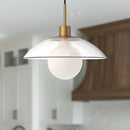 Alora - PD517112AGCL - One Light Pendant - Francesca - Aged Gold/Clear Glass