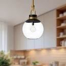 Alora - PD520512AGCL - One Light Pendant - Copperfield - Aged Gold/Clear Glass