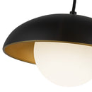 One Light Pendant<br /><span style="color:#4AB0CE;">Entrega: 4-10 dias en USA</span><br /><span style="color:#4AB0CE;font-size:60%;">PREGUNTE POR ENTREGA EN PANAMA</span><br />Collection: Rubio<br />Finish: Matte Black/Opal Matte Glass