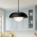 Alora - PD522011MBOP - One Light Pendant - Rubio - Matte Black/Opal Matte Glass