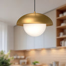 Alora - PD522016AGOP - One Light Pendant - Rubio - Aged Gold/Opal Matte Glass