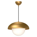 One Light Pendant<br /><span style="color:#4AB0CE;">Entrega: 4-10 dias en USA</span><br /><span style="color:#4AB0CE;font-size:60%;">PREGUNTE POR ENTREGA EN PANAMA</span><br />Collection: Rubio<br />Finish: Aged Gold/Opal Matte Glass