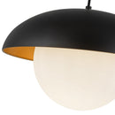 One Light Pendant<br /><span style="color:#4AB0CE;">Entrega: 4-10 dias en USA</span><br /><span style="color:#4AB0CE;font-size:60%;">PREGUNTE POR ENTREGA EN PANAMA</span><br />Collection: Rubio<br />Finish: Matte Black/Opal Matte Glass