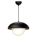 One Light Pendant<br /><span style="color:#4AB0CE;">Entrega: 4-10 dias en USA</span><br /><span style="color:#4AB0CE;font-size:60%;">PREGUNTE POR ENTREGA EN PANAMA</span><br />Collection: Rubio<br />Finish: Matte Black/Opal Matte Glass