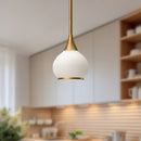 Alora - PD524006AGOP - One Light Pendant - Hazel - Aged Gold/Opal Matte Glass
