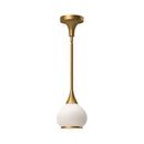 One Light Pendant<br /><span style="color:#4AB0CE;">Entrega: 6-7 semanas en USA</span><br /><span style="color:#4AB0CE;font-size:60%;">PREGUNTE POR ENTREGA EN PANAMA</span><br />Collection: Hazel<br />Finish: Aged Gold/Opal Matte Glass
