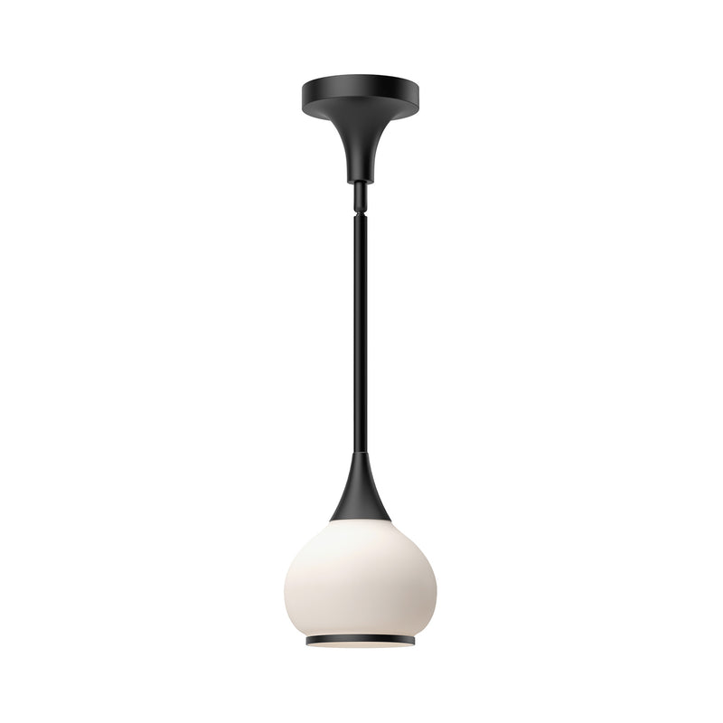 One Light Pendant<br /><span style="color:#4AB0CE;">Entrega: 4-10 dias en USA</span><br /><span style="color:#4AB0CE;font-size:60%;">PREGUNTE POR ENTREGA EN PANAMA</span><br />Collection: Hazel<br />Finish: Matte Black/Opal Matte Glass