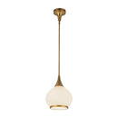 One Light Pendant<br /><span style="color:#4AB0CE;">Entrega: 4-10 dias en USA</span><br /><span style="color:#4AB0CE;font-size:60%;">PREGUNTE POR ENTREGA EN PANAMA</span><br />Collection: Hazel<br />Finish: Aged Gold/Opal Matte Glass