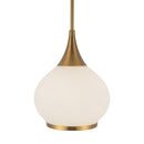 One Light Pendant<br /><span style="color:#4AB0CE;">Entrega: 4-10 dias en USA</span><br /><span style="color:#4AB0CE;font-size:60%;">PREGUNTE POR ENTREGA EN PANAMA</span><br />Collection: Hazel<br />Finish: Aged Gold/Opal Matte Glass
