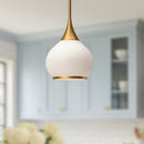 Alora - PD524110AGOP - One Light Pendant - Hazel - Aged Gold/Opal Matte Glass