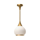 One Light Pendant<br /><span style="color:#4AB0CE;">Entrega: 4-10 dias en USA</span><br /><span style="color:#4AB0CE;font-size:60%;">PREGUNTE POR ENTREGA EN PANAMA</span><br />Collection: Hazel<br />Finish: Aged Gold/Opal Matte Glass