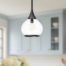 Alora - PD524110MBCL - One Light Pendant - Hazel - Clear Glass/Matte Black