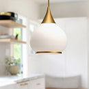 Alora - PD524214AGOP - One Light Pendant - Hazel - Aged Gold/Opal Matte Glass