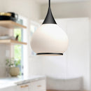 Alora - PD524214MBOP - One Light Pendant - Hazel - Matte Black/Opal Matte Glass