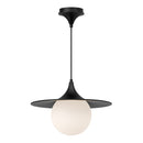 One Light Pendant<br /><span style="color:#4AB0CE;">Entrega: 4-10 dias en USA</span><br /><span style="color:#4AB0CE;font-size:60%;">PREGUNTE POR ENTREGA EN PANAMA</span><br />Collection: Fuji<br />Finish: Matte Black/Opal Matte Glass