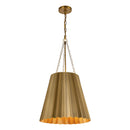 One Light Pendant<br /><span style="color:#4AB0CE;">Entrega: 4-10 dias en USA</span><br /><span style="color:#4AB0CE;font-size:60%;">PREGUNTE POR ENTREGA EN PANAMA</span><br />Collection: Plisse<br />Finish: Aged Gold