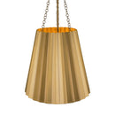 One Light Pendant<br /><span style="color:#4AB0CE;">Entrega: 4-10 dias en USA</span><br /><span style="color:#4AB0CE;font-size:60%;">PREGUNTE POR ENTREGA EN PANAMA</span><br />Collection: Plisse<br />Finish: Aged Gold