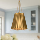Alora - PD528116AG - One Light Pendant - Plisse - Aged Gold