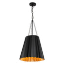 One Light Pendant<br /><span style="color:#4AB0CE;">Entrega: 4-10 dias en USA</span><br /><span style="color:#4AB0CE;font-size:60%;">PREGUNTE POR ENTREGA EN PANAMA</span><br />Collection: Plisse<br />Finish: Matte Black