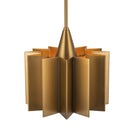 One Light Pendant<br /><span style="color:#4AB0CE;">Entrega: 4-10 dias en USA</span><br /><span style="color:#4AB0CE;font-size:60%;">PREGUNTE POR ENTREGA EN PANAMA</span><br />Collection: Plisse<br />Finish: Aged Gold