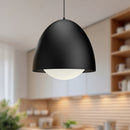 Alora - PD529220MBOP - One Light Pendant - Kenji - Matte Black/Opal Matte Glass