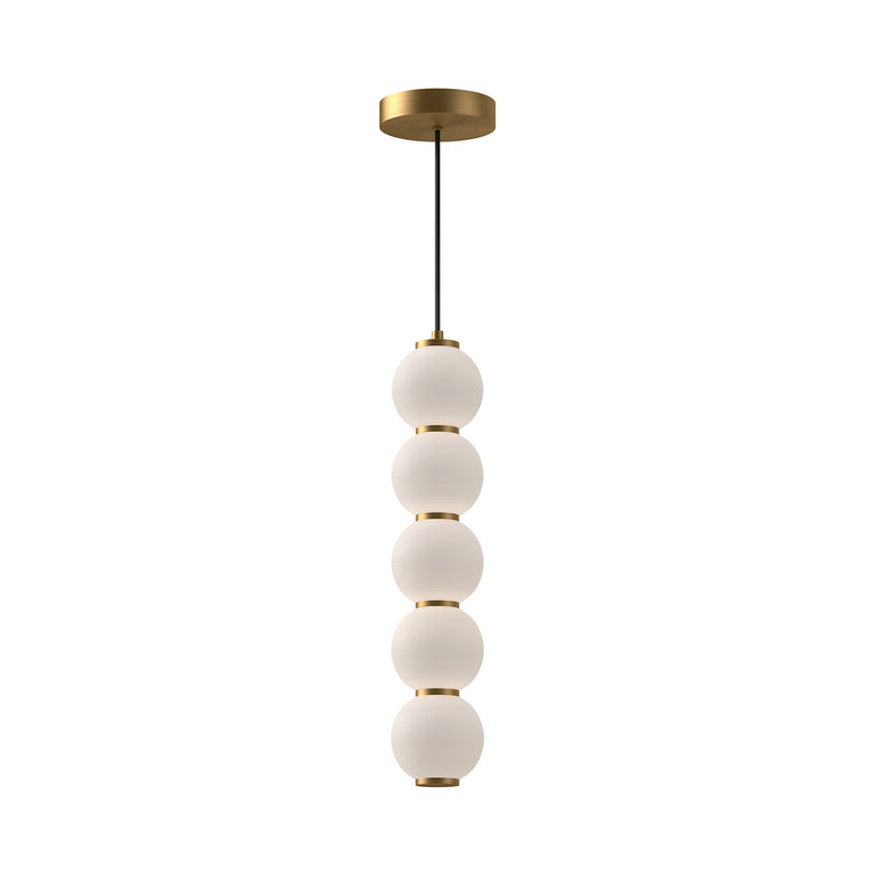 LED Pendant<br /><span style="color:#4AB0CE;">Entrega: 4-10 dias en USA</span><br /><span style="color:#4AB0CE;font-size:60%;">PREGUNTE POR ENTREGA EN PANAMA</span><br />Collection: Bijou<br />Finish: Aged Gold/Opal Matte Glass