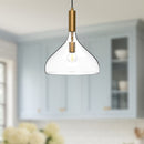 Alora - PD532312AGCL - One Light Pendant - Belleview - Aged Gold/Clear Glass