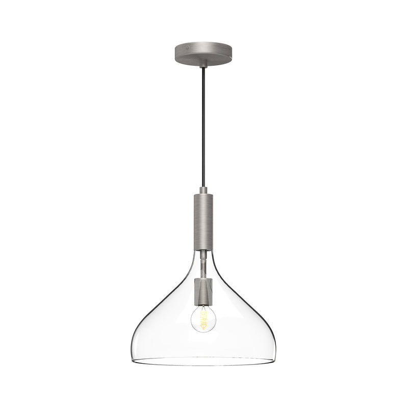 Alora - PD532312BNCL - One Light Pendant - Belleview - Brushed Nickel/Clear Glass