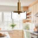Alora - PD535010AGCL - One Light Pendant - Royale - Aged Gold/Clear Glass