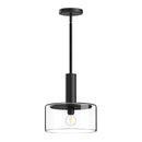 One Light Pendant<br /><span style="color:#4AB0CE;">Entrega: 4-10 dias en USA</span><br /><span style="color:#4AB0CE;font-size:60%;">PREGUNTE POR ENTREGA EN PANAMA</span><br />Collection: Royale<br />Finish: Clear Glass/Matte Black