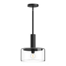 One Light Pendant<br /><span style="color:#4AB0CE;">Entrega: 4-10 dias en USA</span><br /><span style="color:#4AB0CE;font-size:60%;">PREGUNTE POR ENTREGA EN PANAMA</span><br />Collection: Royale<br />Finish: Clear Glass/Matte Black