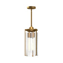 Alora - PD536107AGWC - Three Light Pendant - Belmont - Aged Gold/Clear Water Glass