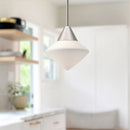 Alora - PD537508BNOP - One Light Pendant - Nora - Brushed Nickel/Opal Matte Glass