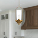 Alora - PD539018AGCL - One Light Pendant - Cyrus - Aged Gold/Clear Glass