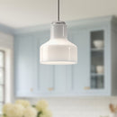 Alora - PD540411BNGO - One Light Pendant - Westlake - Brushed Nickel/Glossy Opal Glass